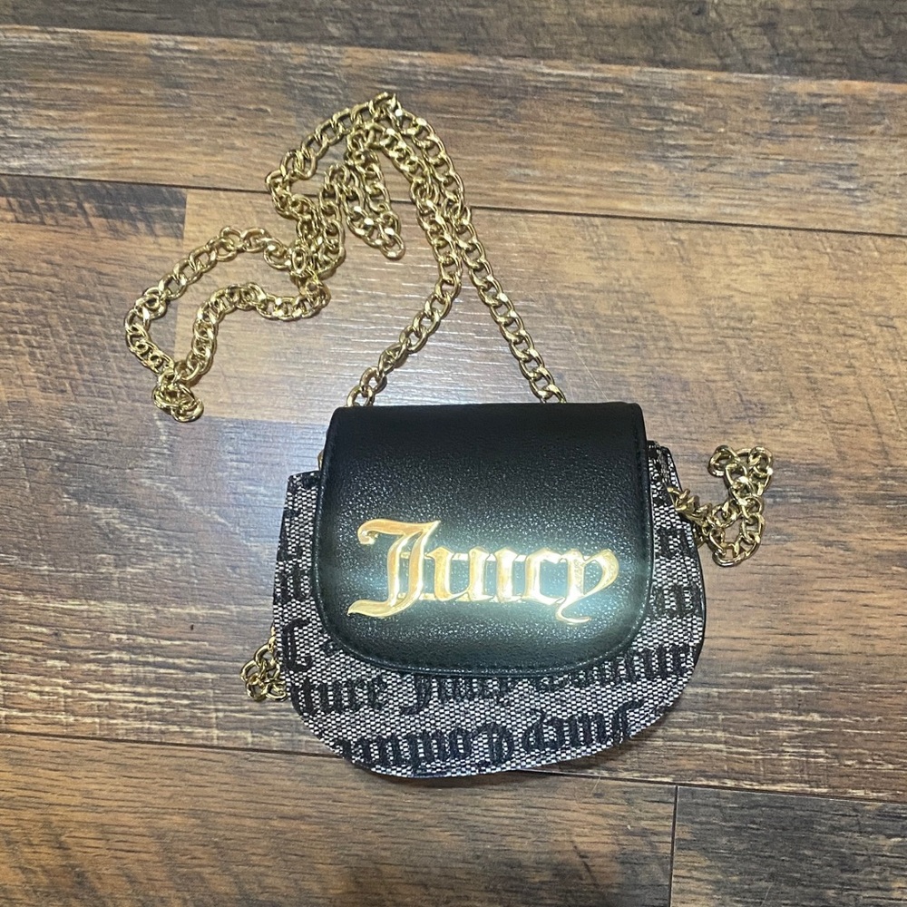 Juicy Couture Black‎ and Gold Mini Bag